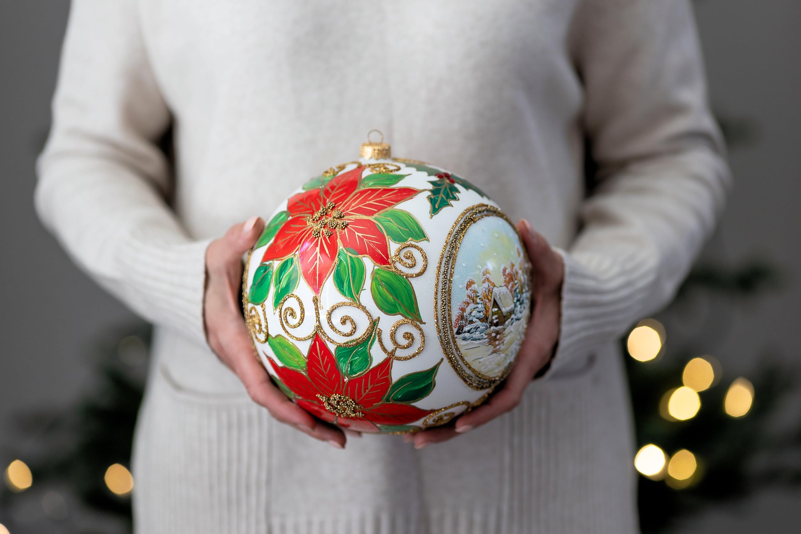 クリスマス飾り　吹きガラス　オーナメントボール6個【透明クリア柄入り】 最 安値キッチン・日用品・その他 - クリスマス飾り 吹きガラス