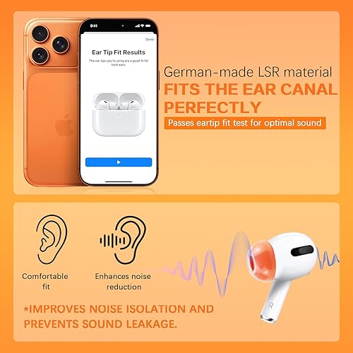 Miniatura 3 de Almohadillas de espuma viscoelástica para AirPods Pro de 1ª y 2ª generación, goma de silicona líquida mejorada, aislamiento de ruido superior,