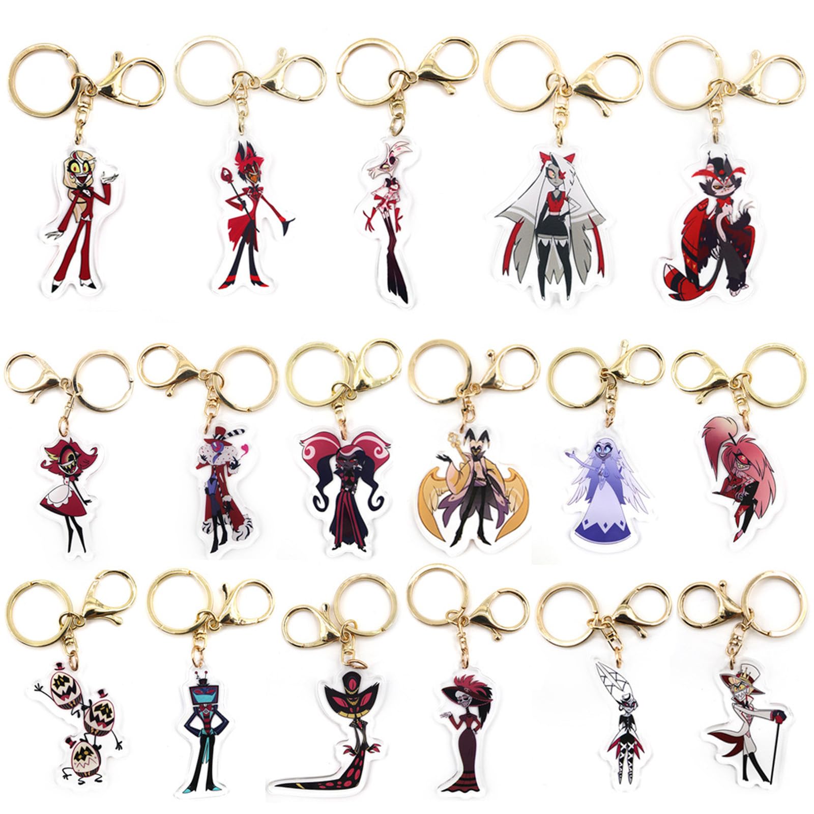 ハズビンホテル　スクエア缶B　アクリルキーホルダー　6点セット ハズビンホテル スクエア缶B アクリルキーホルダー 6点セット