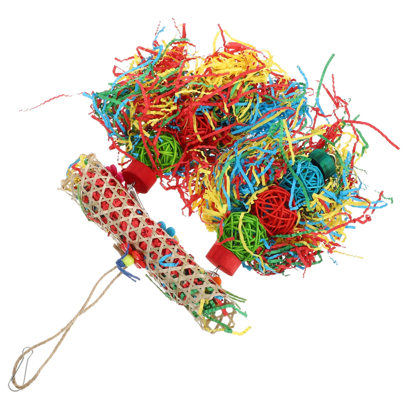 Toddmomy 15pièces Jouets à Mâcher pour Perroquets Jouet Suspendu pour Oiseaux pour Perruches Et Calopsittes