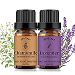 yethious Chamomile Lavender Essential Oil Set Pure Chamomile Lavender Aromatherapy Oils Organic Chamomile Essential Oil for Diffuser 2 Pack 10ML
