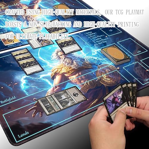 Miniatura 260 de MTG - Tapete de juego de 24 x 14 pulgadas, bolsas de almacenamiento con parte trasera antideslizante, ideal para entusiastas de los juegos de sin