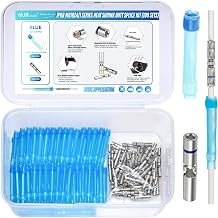 JRready 100Set AS81824 Crimp Splices IP68 Waterproof D-436-37 Blue Heat Shrink Butt Splice Connectors 20-16AWG M81824/1-2 Equivalent with Copper Crimp Splice & PVDF Tubes ST6389-16-100