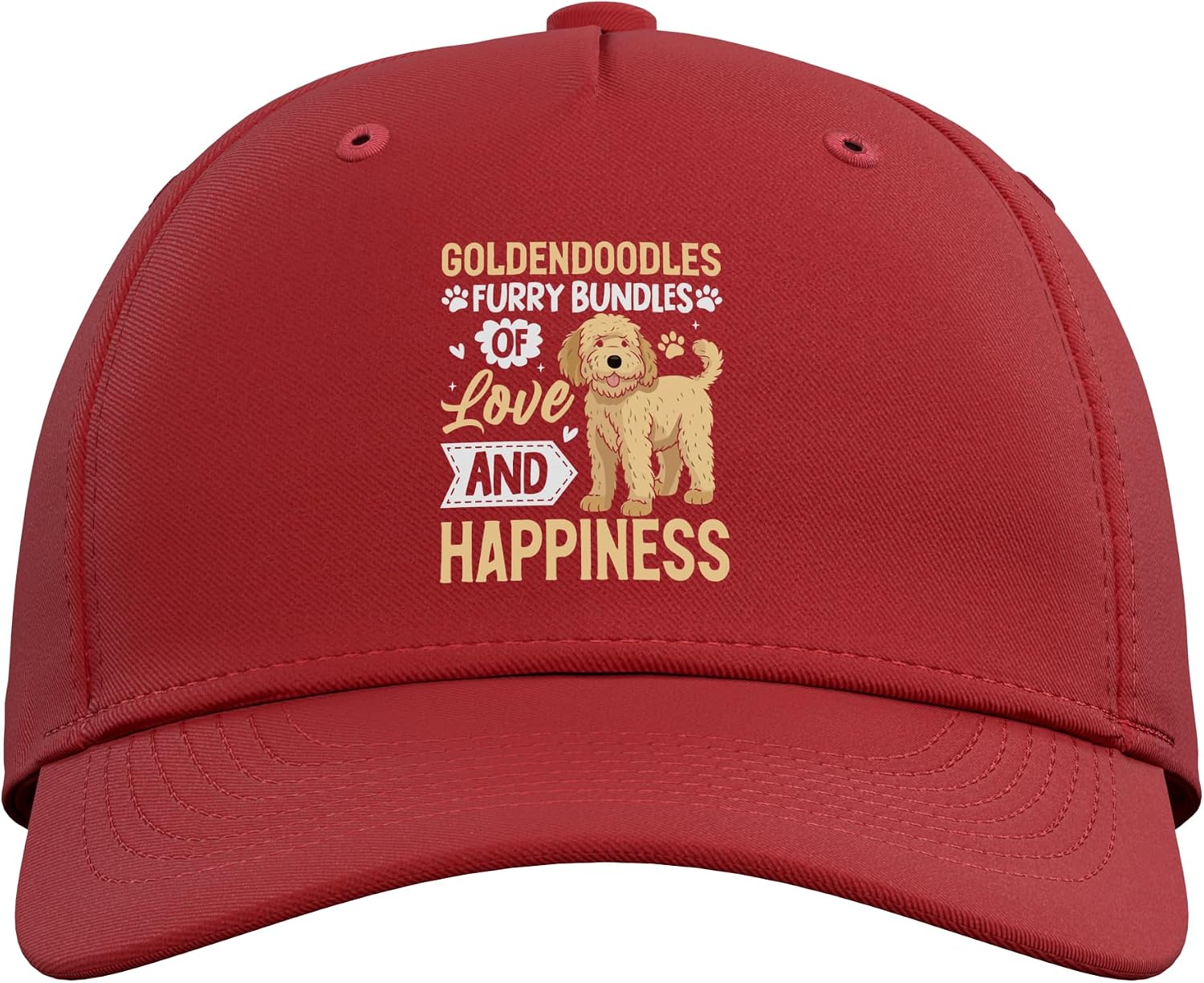 Goldendoodles Furry Bundles of Love and Happiness Dog Adjustable Baseball Hat image 2