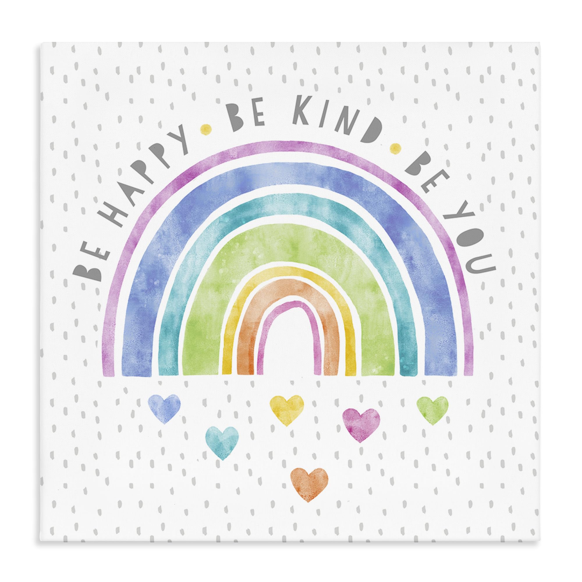 'Be You Hearts & Rainbow'| Canvas Art