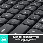 Combo clavier et souris sans fil Logitech MK850 Performance pour Windows, macOS et ChromeOS, récepteur USB Bluetooth et 2,4 GHz, clavier ergonomique pleine taille, multi-appareils, repose-poignet rembourré – Graphite