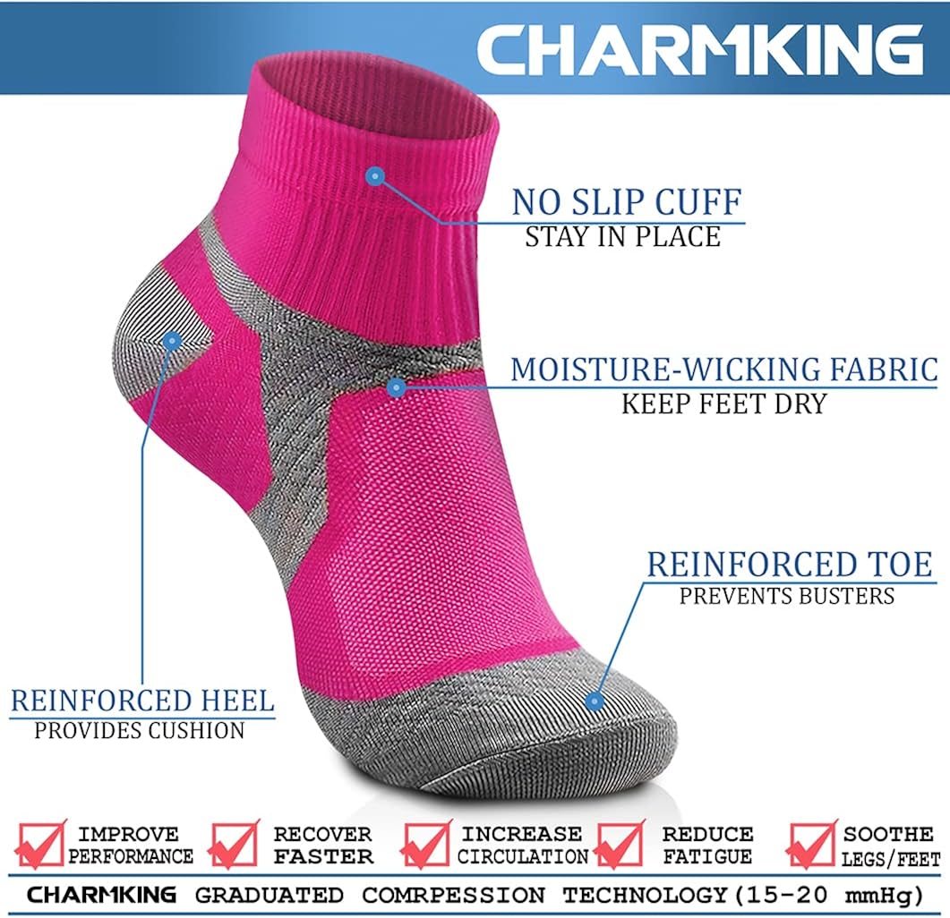 CHARMKING Compression Socks for Women & Men Circulation 1520 mmHg is Best for