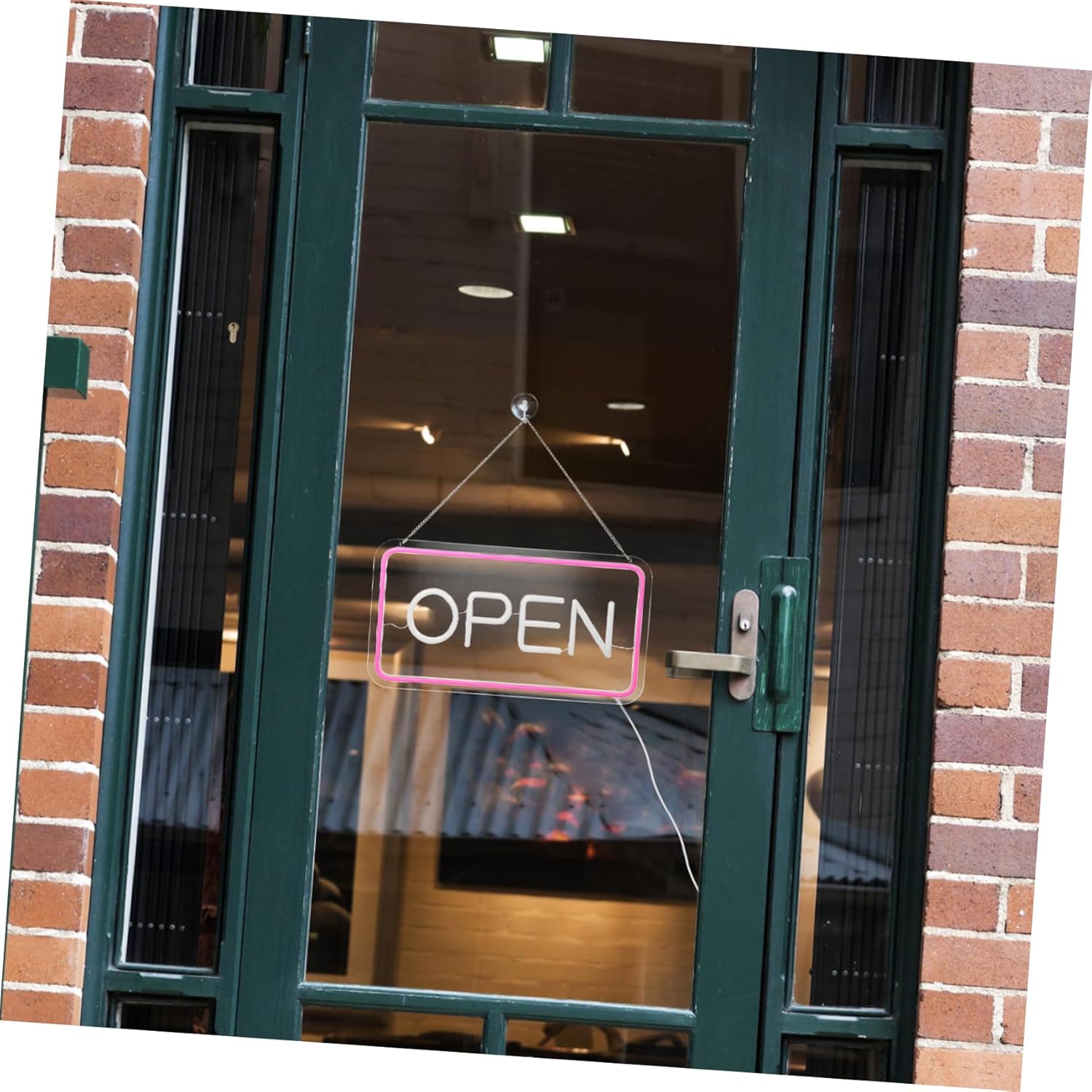 LED Neon Open Sign Decoration USB Powered Bright Lighted Open Sign for Stores Restaurants with Hanging Chain Wall Mountable