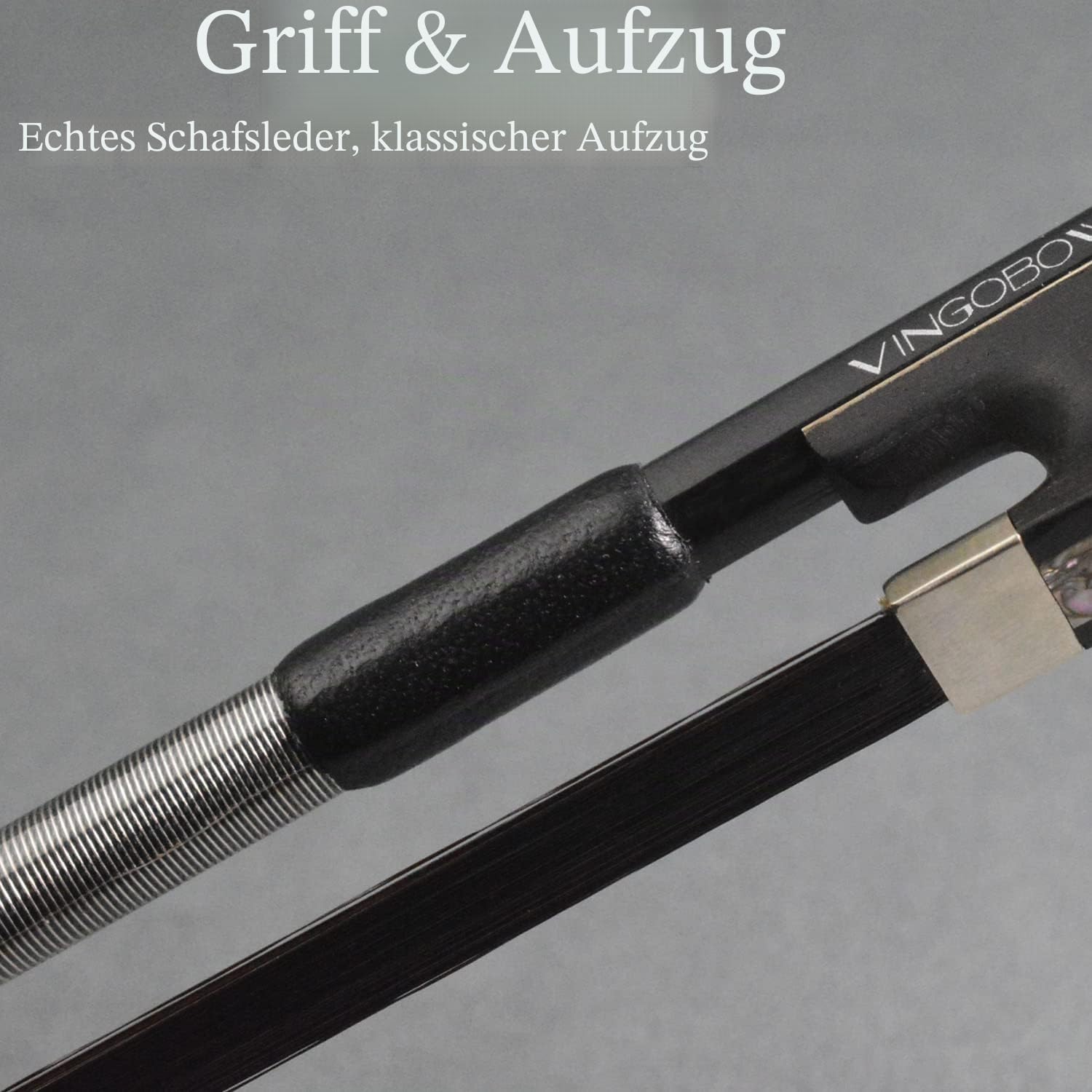 Geigenbogen Violine Geigen bogen Kohlefaser Carbon Bow Schwarzes Rosshaar für lauteren Klang 4/4