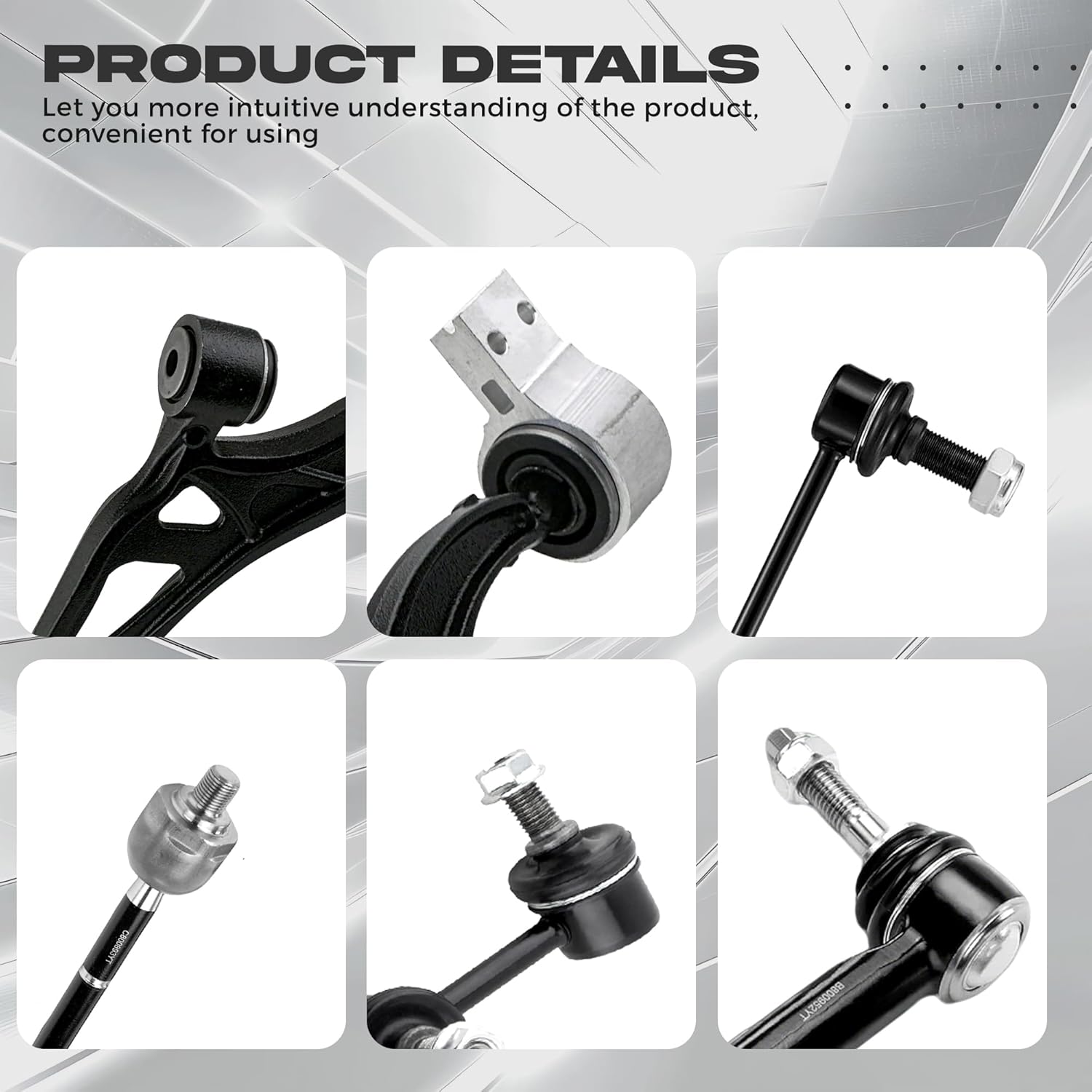 lronants Front Lower Control Arm Compatible With 2011-2019 Ford Explorer, 2013-2019 Ford Police Interceptor Utility Suspension Control Arm Kit Front Rear Sway Bar Links Inner Tie Rod Ends