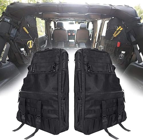 Bolsa de almacenamiento para barra de transporte para Jeep Wrangler JK TJ LJ 1997-2020 Unlimited JL de 4 puertas con múltiples bolsillos y