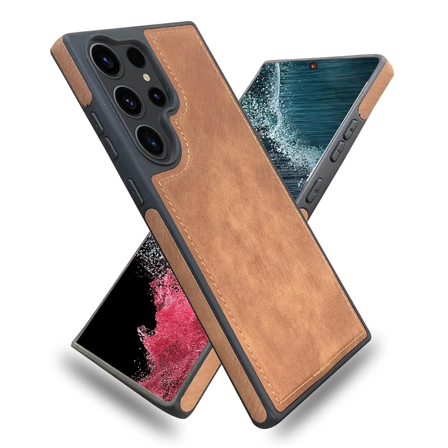 A rtistque Premium Pu Leather Back Cover Case for Samsung Galaxy S24 Ultra 5G | Drop Protection | Smooth Grip | Raised Camera Edges - Brown (B0D2Y1PBSX) Amazon Price History, Amazon Price Tracker