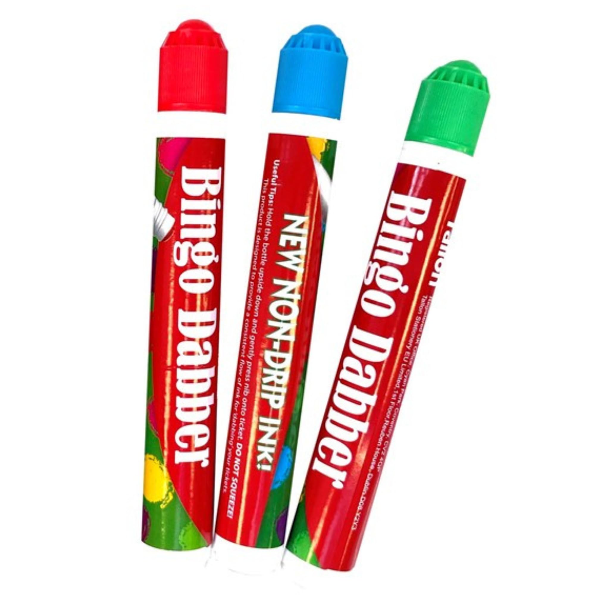 Bingo Dabbers (3 Stück), Dauber Marker, gemischte Farben, 3 Stück
