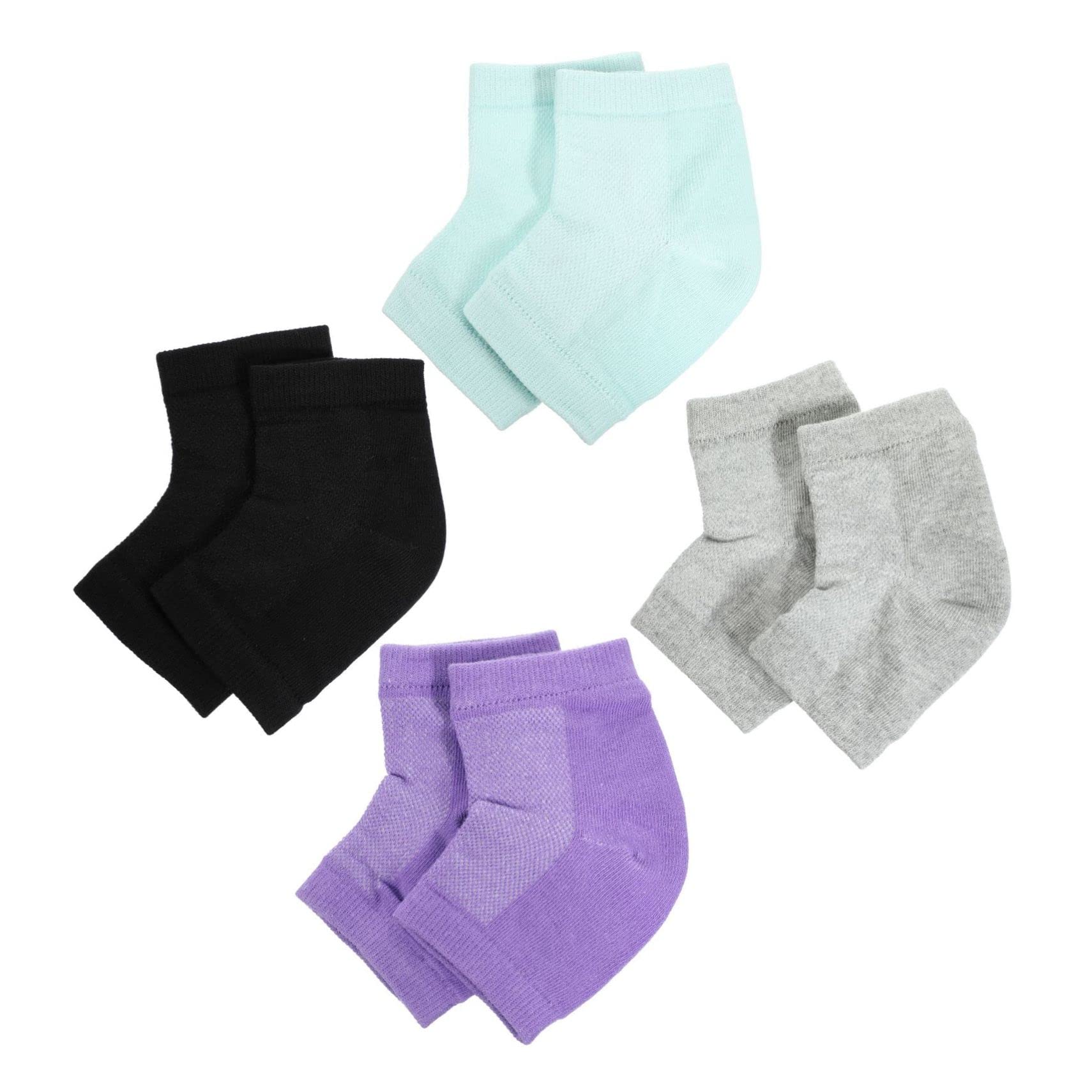 FRCOLOR 4 Pairs Anti-Cracking Heel Socks Gel Heel Socks for Moisturizing for Men Women