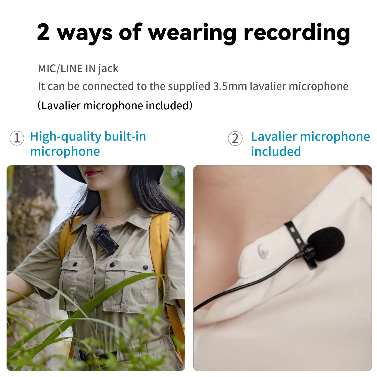 BOYA by-XM6 S1 - Sistema di microfono wireless Lavalier, 2,4 GHz
