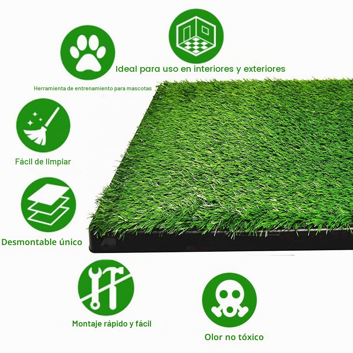 Sailnovo Inodoro para Perros de 63 x 50 cm, Inodoro para Cachorros, Almohadilla de Entrenamiento para Perros pequeños, Grandes y Mayores - Inodoro para Mascotas