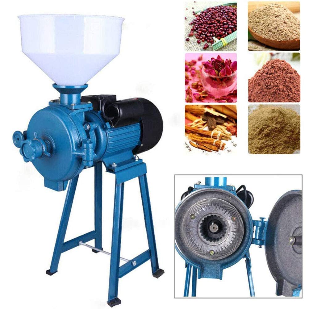 SHKY Grinder Machine, 1500W Electric Grain Mill Cereal Rice Grinder Corn Coffee Wheat Feed Mill Dry Cereals Grinder with Funnel, 1400r / min