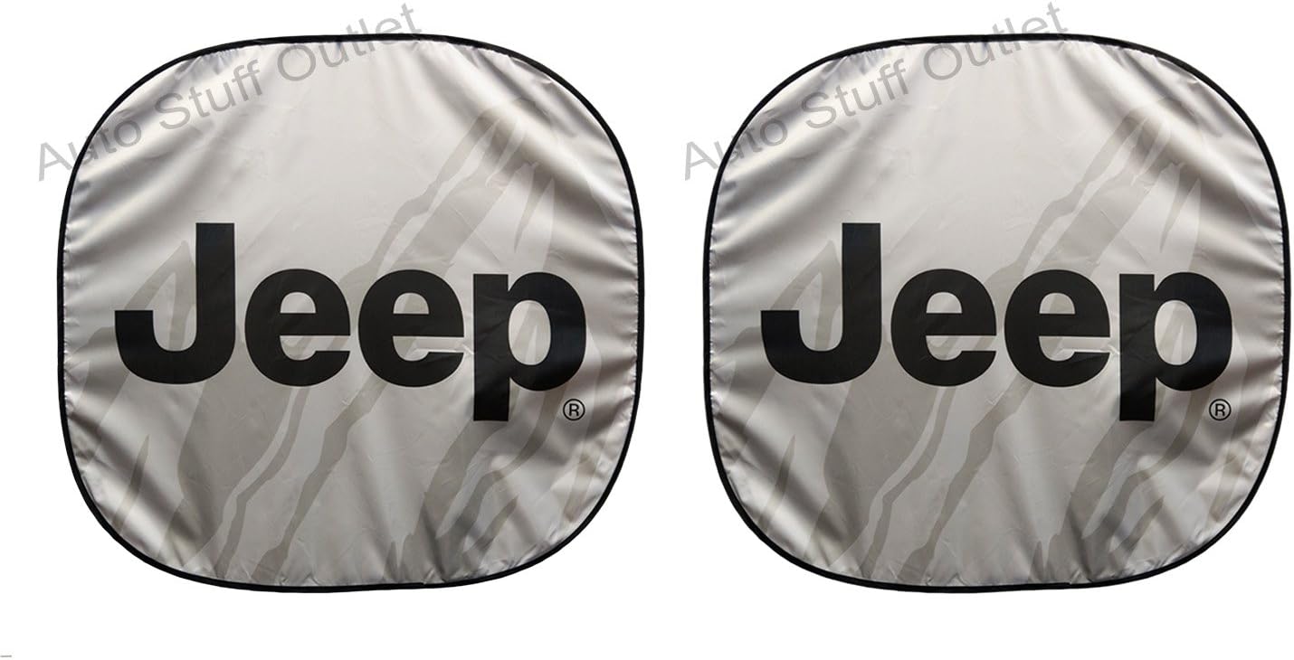 Plasticolor 003787R01 Jeep Logo Car Truck SUV 2 Piece Front Windshield Sunshade. 28.5" x 31.5" each piece