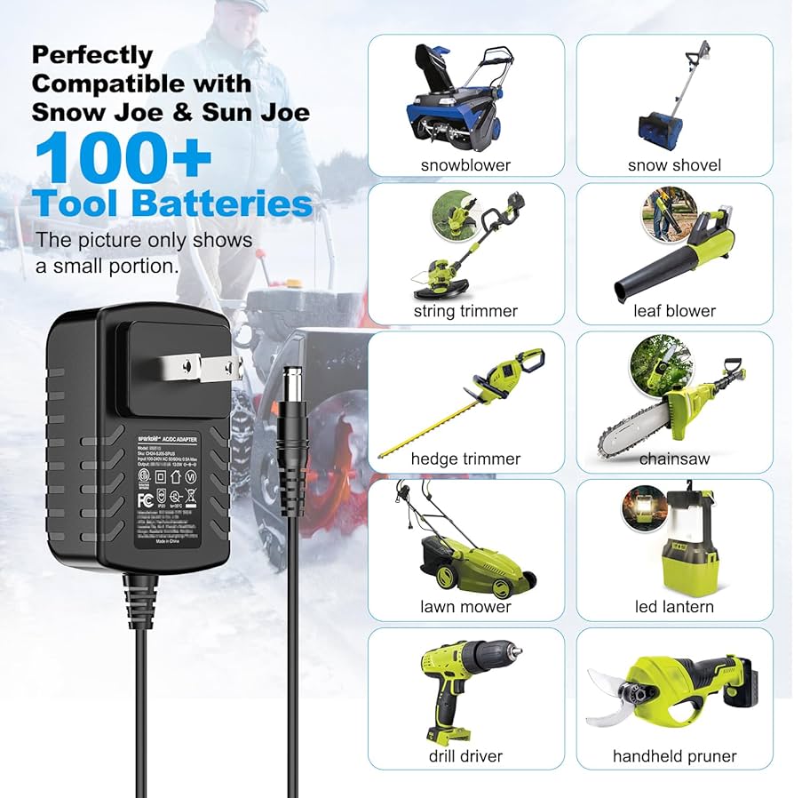 Amazon.com : Quick Charge for Snow Joe & Sun Joe 24V Battery