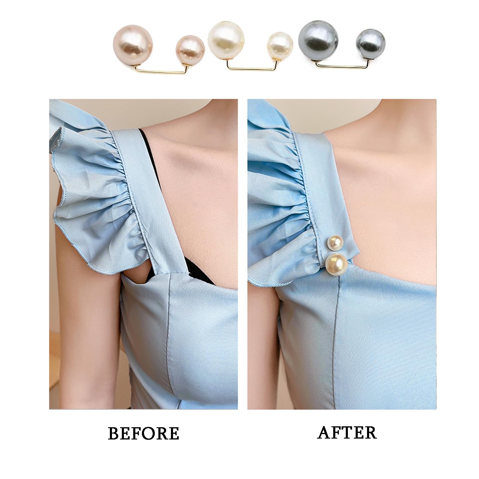 SURALIN Broche Femme avec Perles Artificielles - Broche Femme avec Faux Perles - Accessoires de Vêtements Bijoux