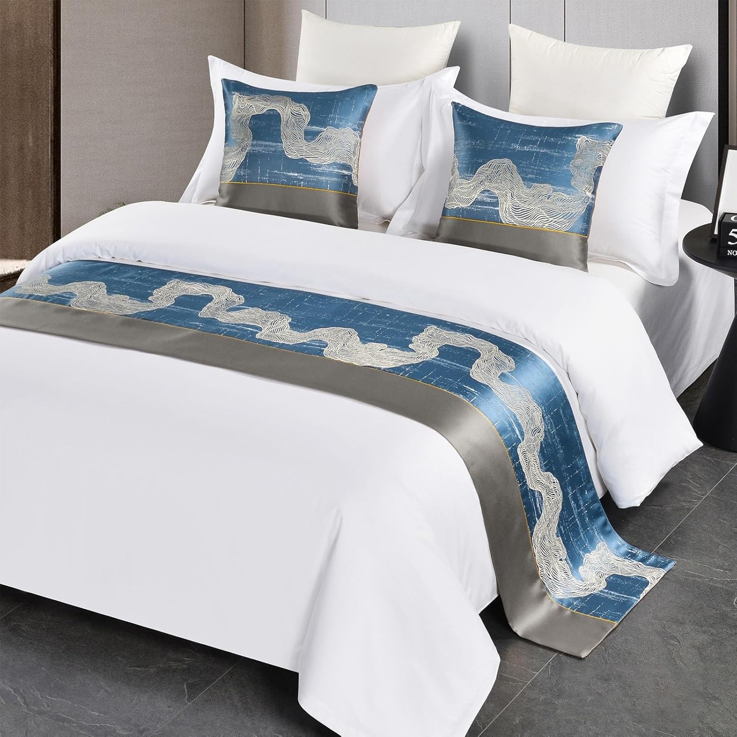 Soft Bed Runners & Scarves Modern Minimalist Polyester Smooth Bedding