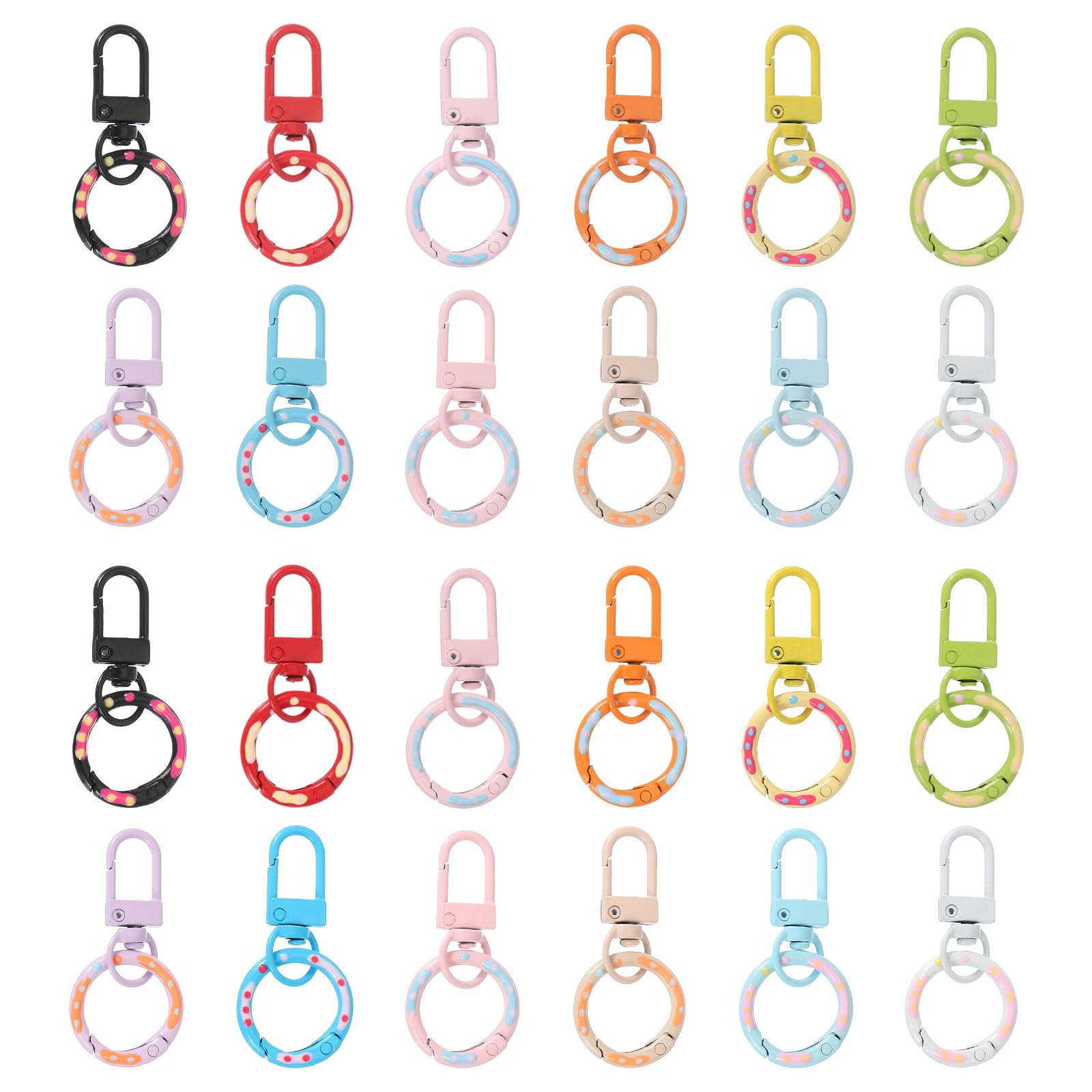 Mousquetons à griffe rotatifs PATIKIL en métal pour attaches de sacs