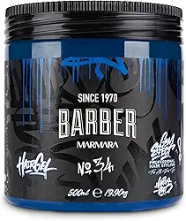 barber marmara No.34 Gel para Pentear Cabelo 500 Ml – Gel para Cabelo Masculino – Fixação Forte – Sem Colagem E Sem Resíduos – Sem Álcool – Fragrância Fresca – Gel para Cabelo – Aparência de Cabelo Mo