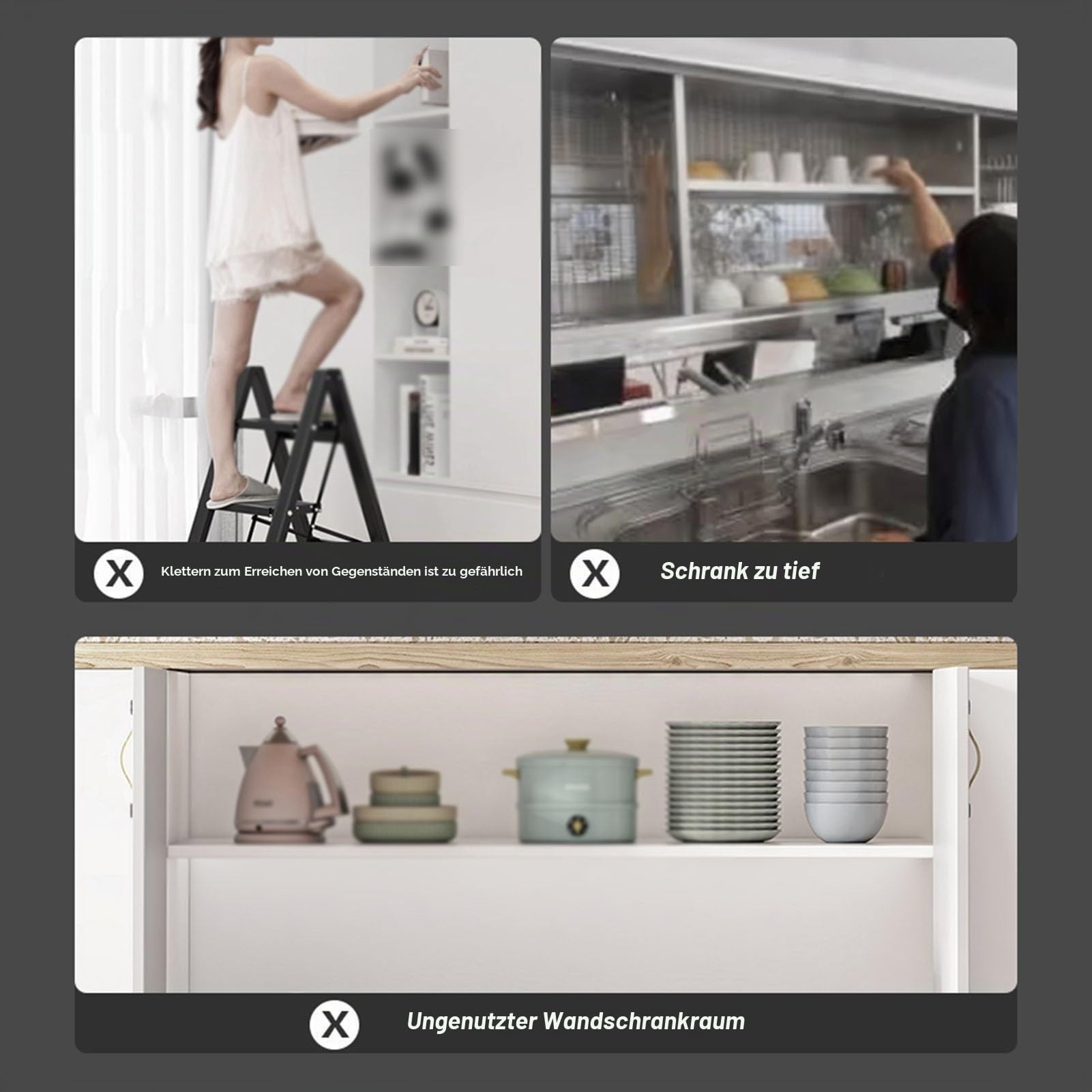 Pull-Down-Wandschrank-Aufbewahrungs-Organizer, 2-stufiges Pull-Down-Schrankregal, 30 Kg Tragkraft, Vorratskorb, Platzsparend, For Küchenbar Und Restaurant(500mm cabinet)
