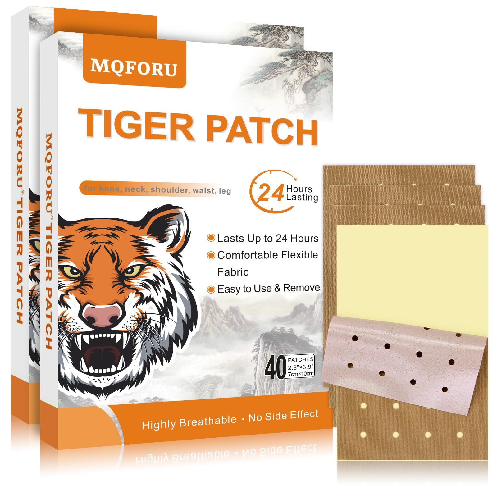 MQFORU Tiger Patches, 30 Pcs Chinese Tiger Plaster, Natural Herbal Adhesive Plasters for Muscle Joint Purposes, Maximum Strength Knee Patches for Back Shoulder Neck — Amazon image 12
