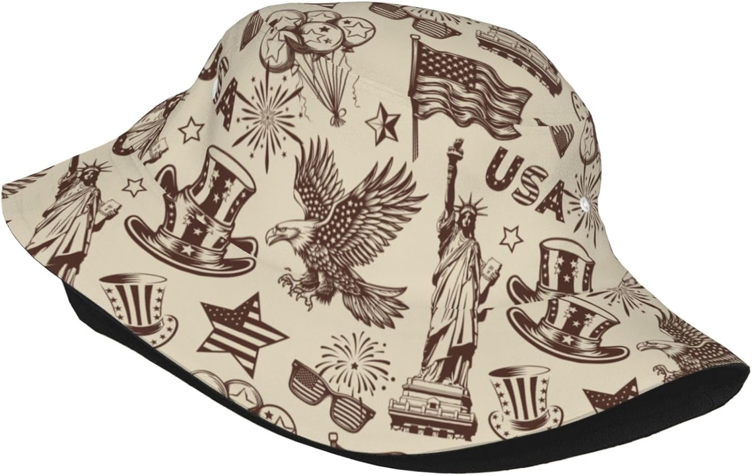 American Flag Bucket Hat for Women Men 4th of July Hat Fisherman Independence Days Hats Packable Sun Hats