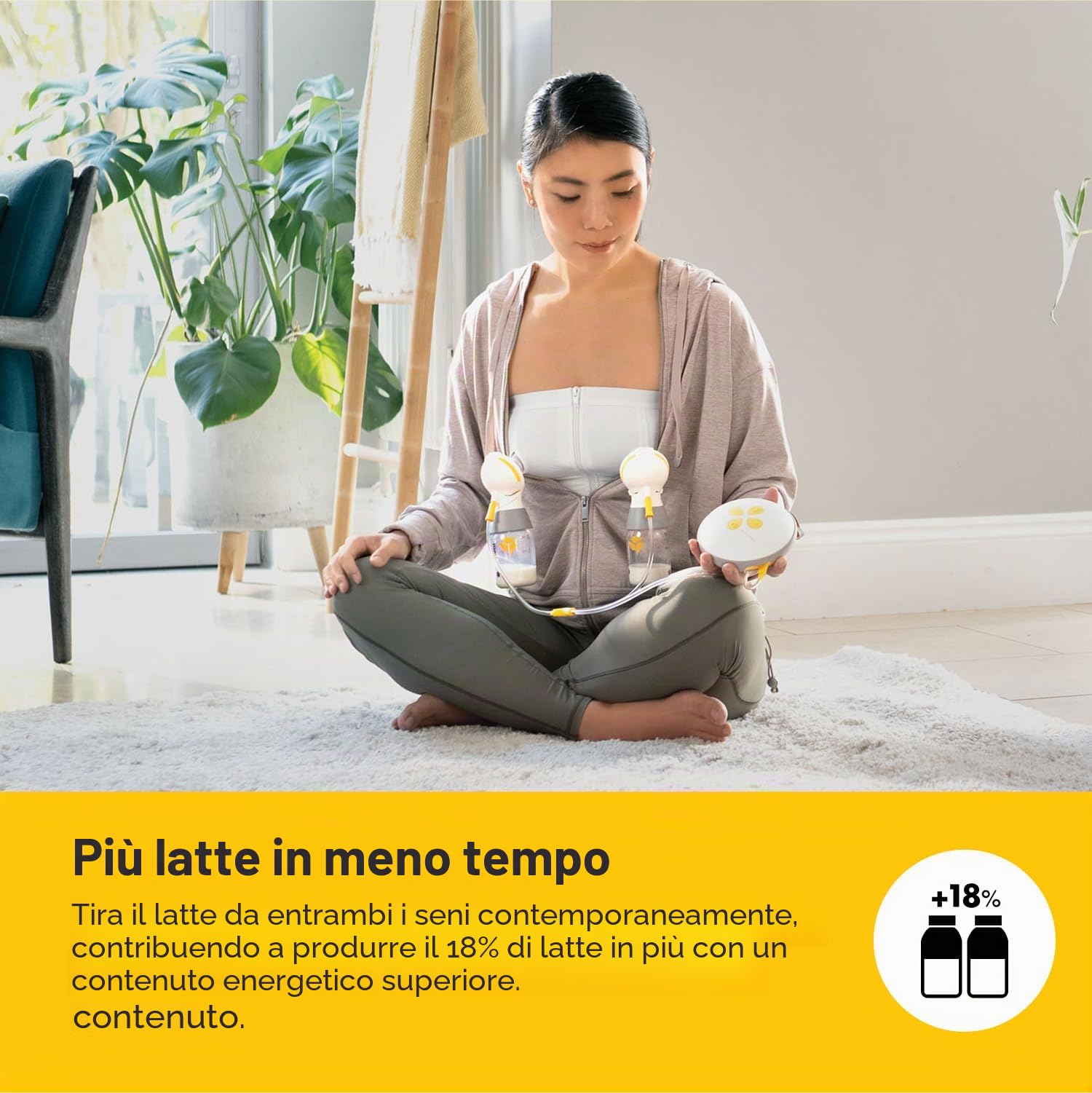 Medela Swing Maxi Tiralatte Elettrico Doppio, Più Latte in Meno Tempo, Ricaricabile con USB, Dotato di Coppe PersonalFit Flex e tecnologia Medela 2-Phase Expression