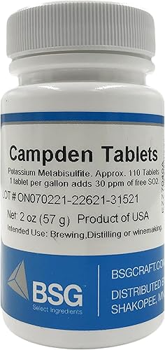 Pastillas Campden Metabisulfit de Potasio 59 ml
