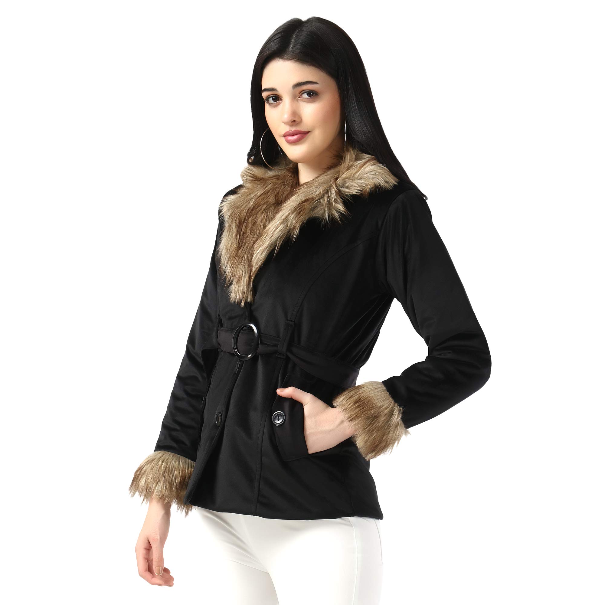 buynewtrend Imported Velvet Fur Collar Women Winter Jacket-picture-17