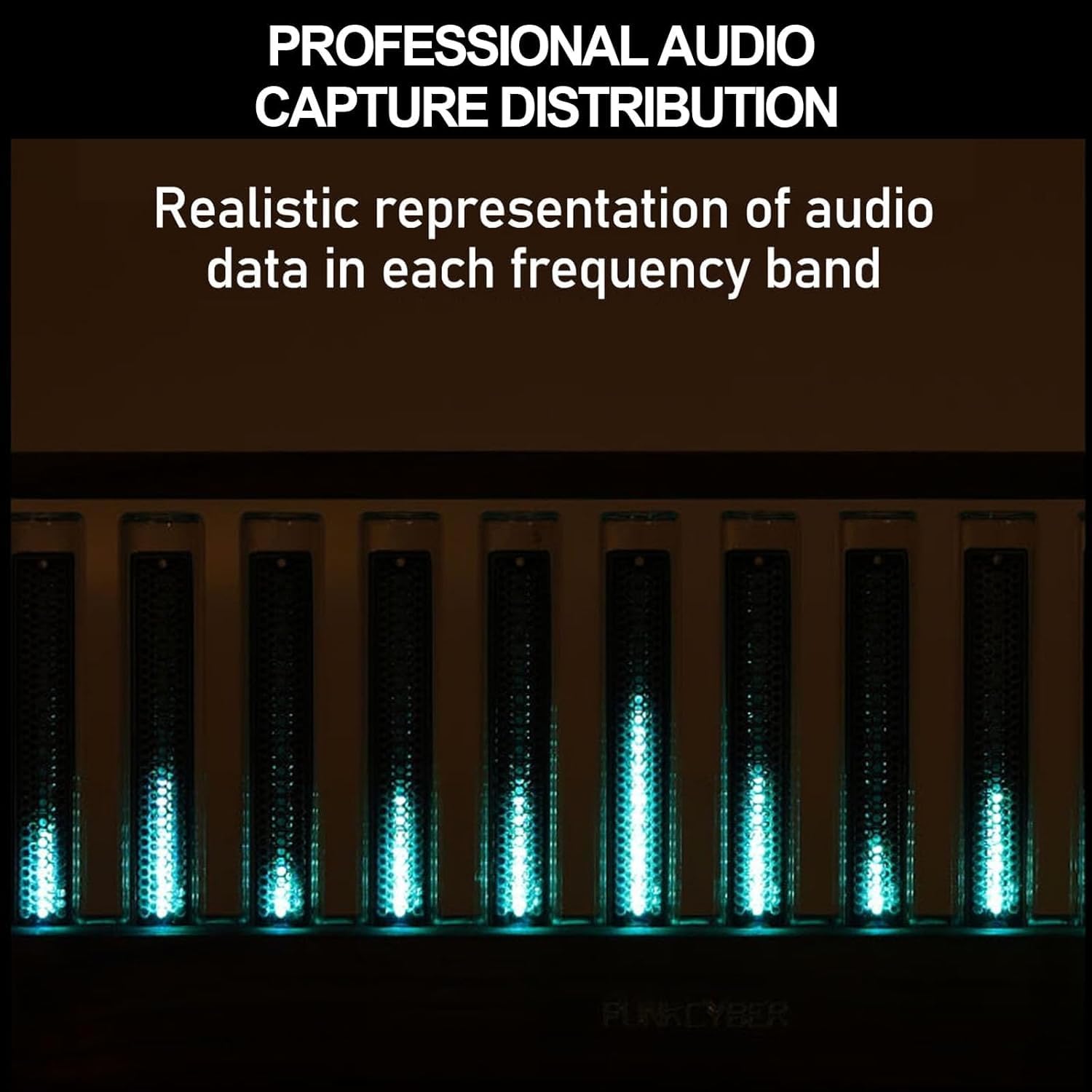 TsoLay Musik-Rhythmus-Licht, RGB-Sound-Spektrum-Lampe Mit 12 Röhren Und 7 Voreingestellten Modi, Helligkeit Und Farbe Einstellbar, 240 Vollfarb-LEDs, Für Studio Und Gaming-Zimmer