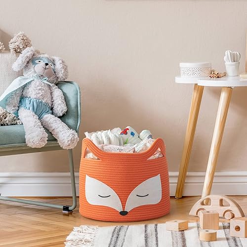 Miniatura 36 de Canasta de almacenamiento tejida con cuerda de algodón, tamaño grande, organizador para cuarto de servicio, juguetes, mantas, ropa, toallas, Gris