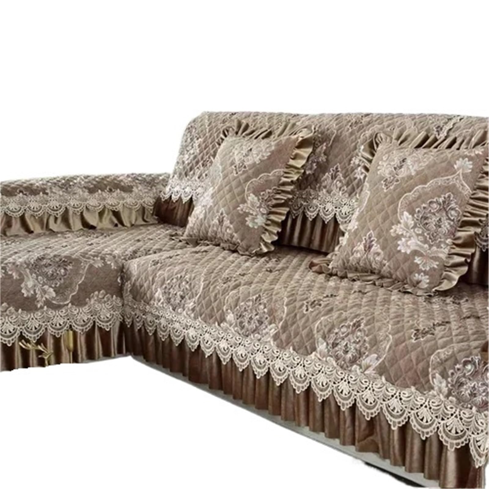 CHAKEUZND sofa slipcovers， Sofa Slipcover With Skirt Multiple Sizes(Style 008,80x180x18cm)