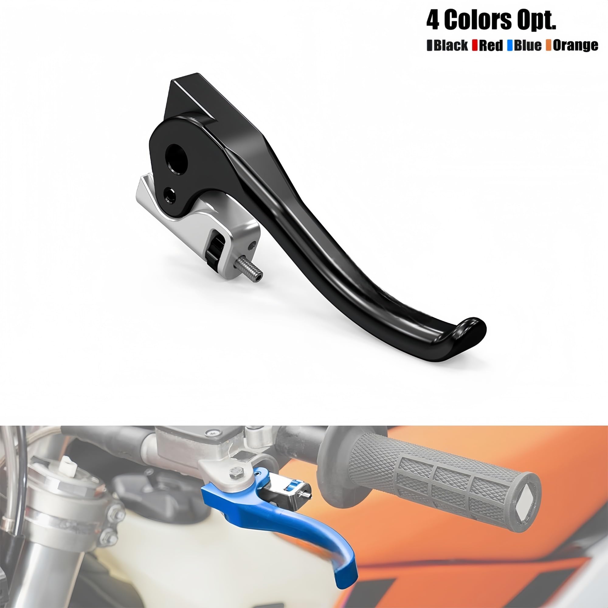 Motorrad-Kupplungshebel CNC-gefräster kurzer Kupplungshebel für Husqvarna TE 300, 250, 150, FE 501, 450, 350, FX, FC 125 (2022–2025)(Blau)