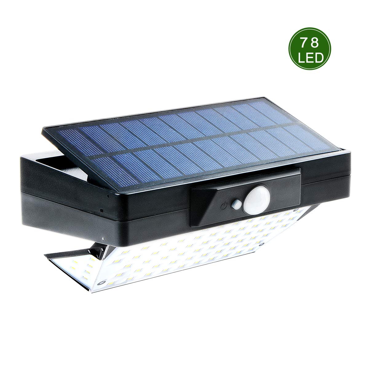 BEIDELT 78LED Solar Motion Lights,270° Wider Lighting Angle Wireless Folding Waterproof Solar Powered Security Wall Lights for Outdoor Garden Patio Yard Deck Garage Driveway Porch Fence