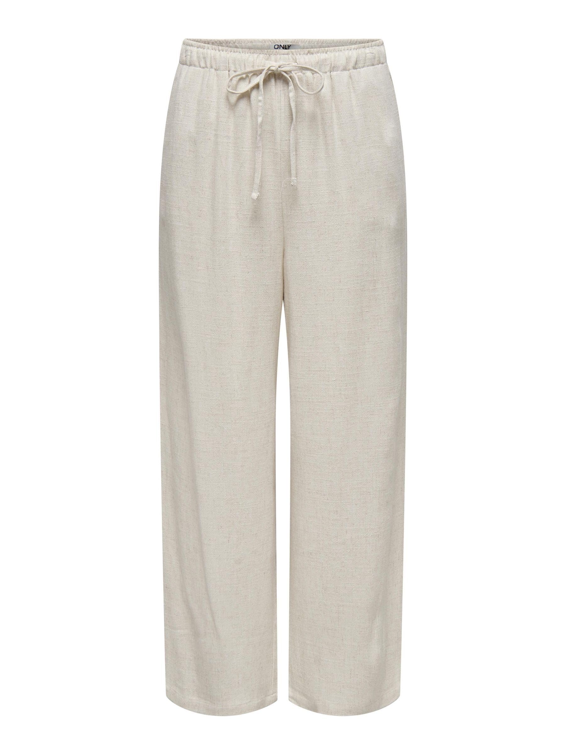 ONLY Female Hose ONLSIESTA Gerade geschnitten Leinen Hose