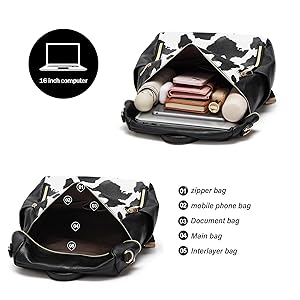 Makes Backpack Purse for Women PU Leather Travel Satchel Handbag Convertible Design Bag with Purse 2 Piece