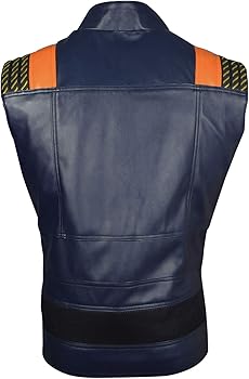 Amazon.com: The Jasperz Superhero Costume - Blue Leather Vest,XXS