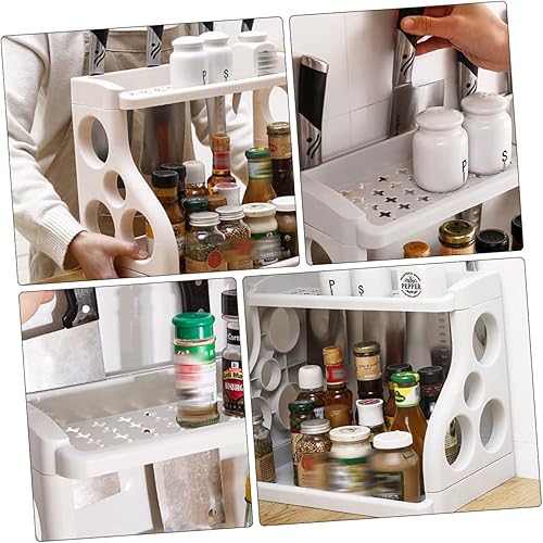 Miniatura 9 de Alipis 1 soporte de almacenamiento de doble capa, multifunción, plegable, multicapa, estante de almacenamiento de doble capa, estantes de