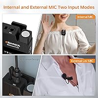 Vista 6 de comica BoomX-D2 - Sistema de micrófono inalámbrico para cámaras, videocámaras, teléfonos inteligentes, portátiles, micrófono de solapa inalámbrico