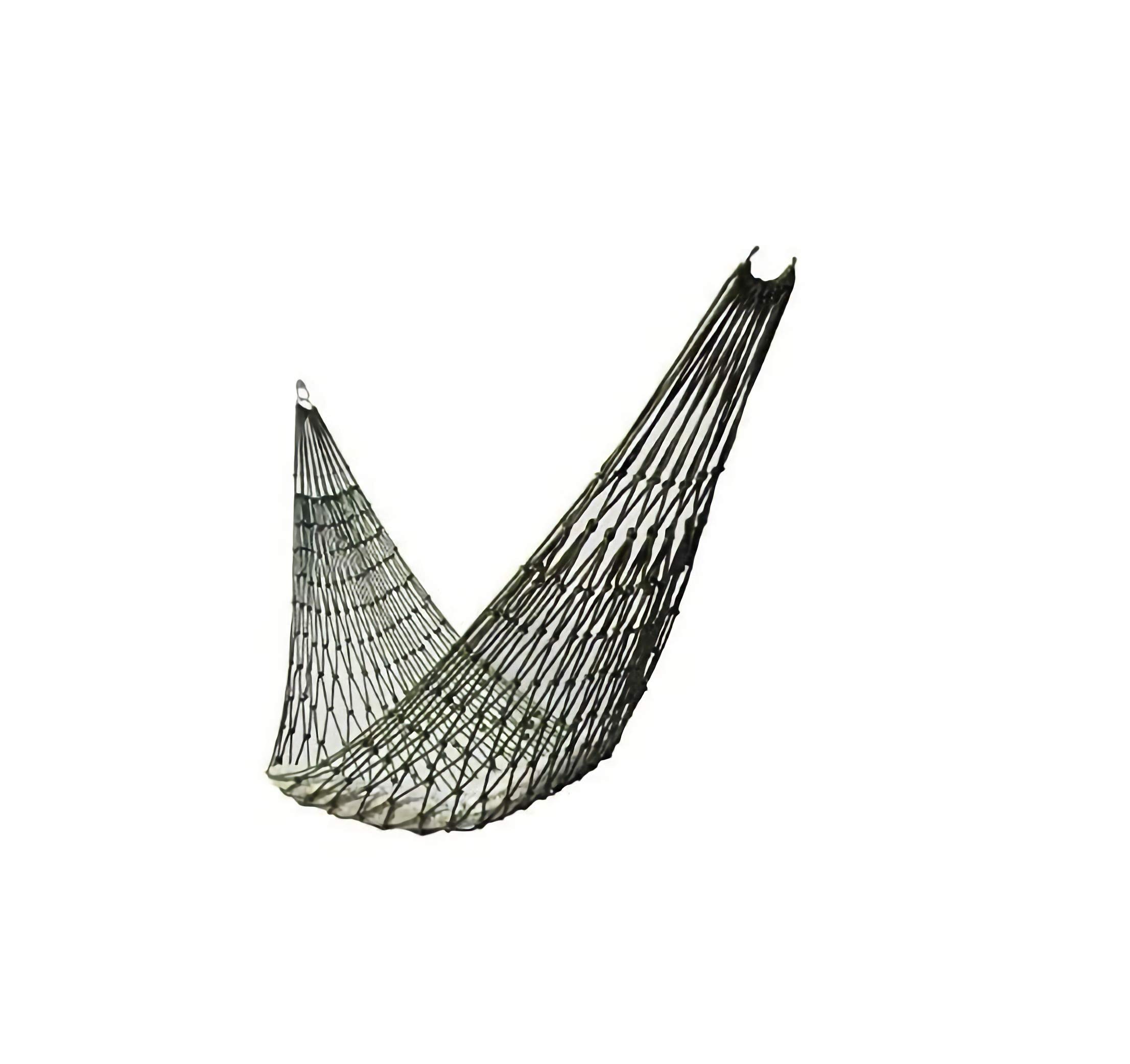 KNC Outdoor Travel Camping Sport Hammock, Army Green Net Mesh Nylon Sleeping Bed Swing with Hooks for Garden Beach Camping Hunting Hiking Traveling (Green)