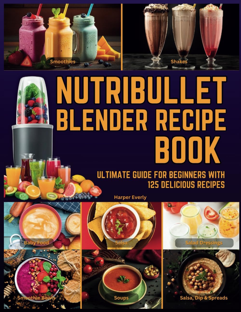 Nutribullet Blender Recipe Book: From Smoothies and Shakes to Soups, Salad  Dressings, Salsa, Dips, Spreads, Drinks, and More! Paperback – 2024