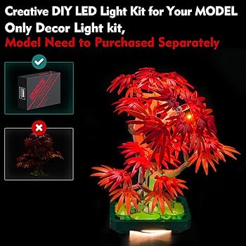 桜木 DIY Light Bundle for LEGO® Japanese Red Maple Bonsai Tree
