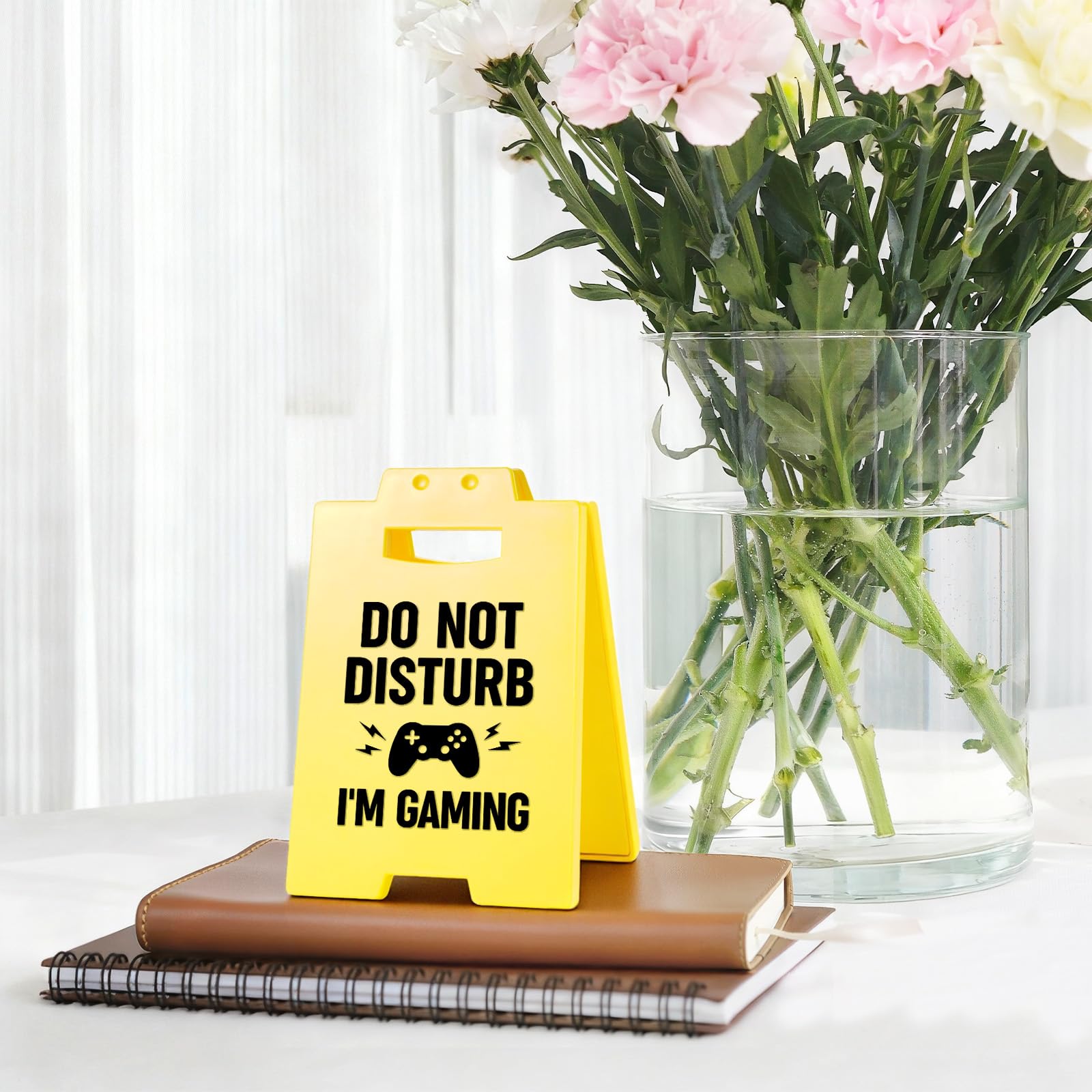 Afterprints Funny Gamer Gifts for Men Teenage Boys, Do Not Disturb I'm Gaming Sign, Cool Gifts for Gamer Guys, Kids, Boyfriend, Son, Grandson, Christmas Gag Gifts, Gaming Room Decor Warning Sign