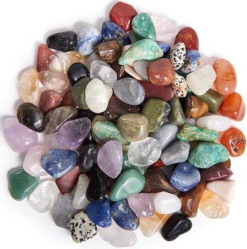 Miniatura 1 de Mezcla de piedra brasileña natural de 2 libras, tamaño promedio de 0.75 a 1 pulgada, perfecta para artes, manualidades, regalos, recuerdos de