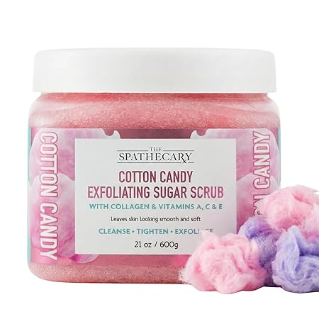 Body Scrub, Exfoliating-Nourishing-Refreshing-Smoothing Body Care 21 oz. (21 oz, Cotton Candy)