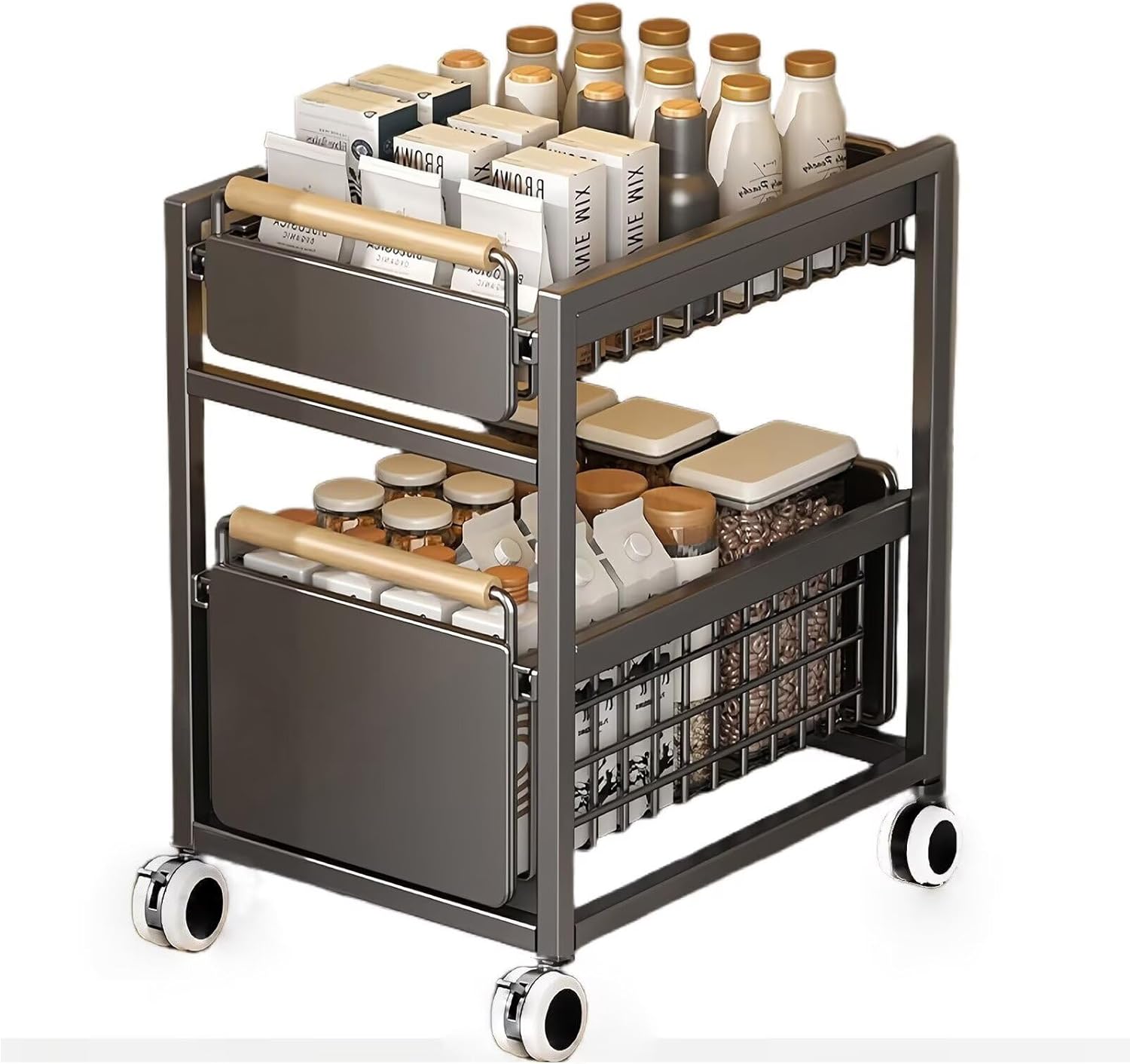 ホームエレクター ブランチシェルフ サイドワゴン 3段 木製棚 組立て式家具 ホームエレクター ブランチシェルフ サイドワゴン 3段 木製棚 組立て式